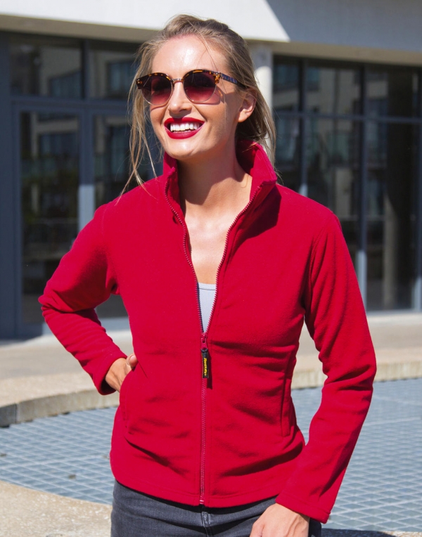 Result Dámská fleecová mikina s dlouhým zipem Result La Femme Micro Fleece Červená XS