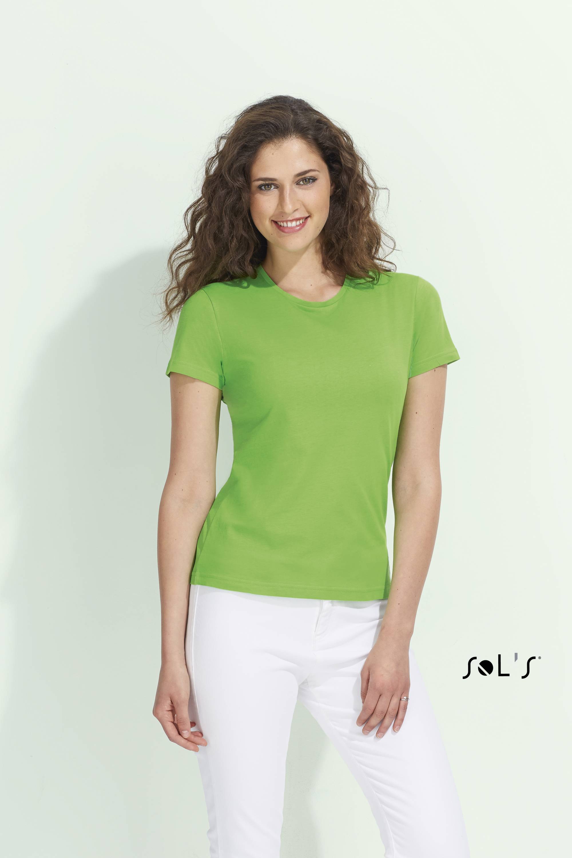 Sols Dámské triko s krátkým rukávem - Miss Jablíčková zelená L