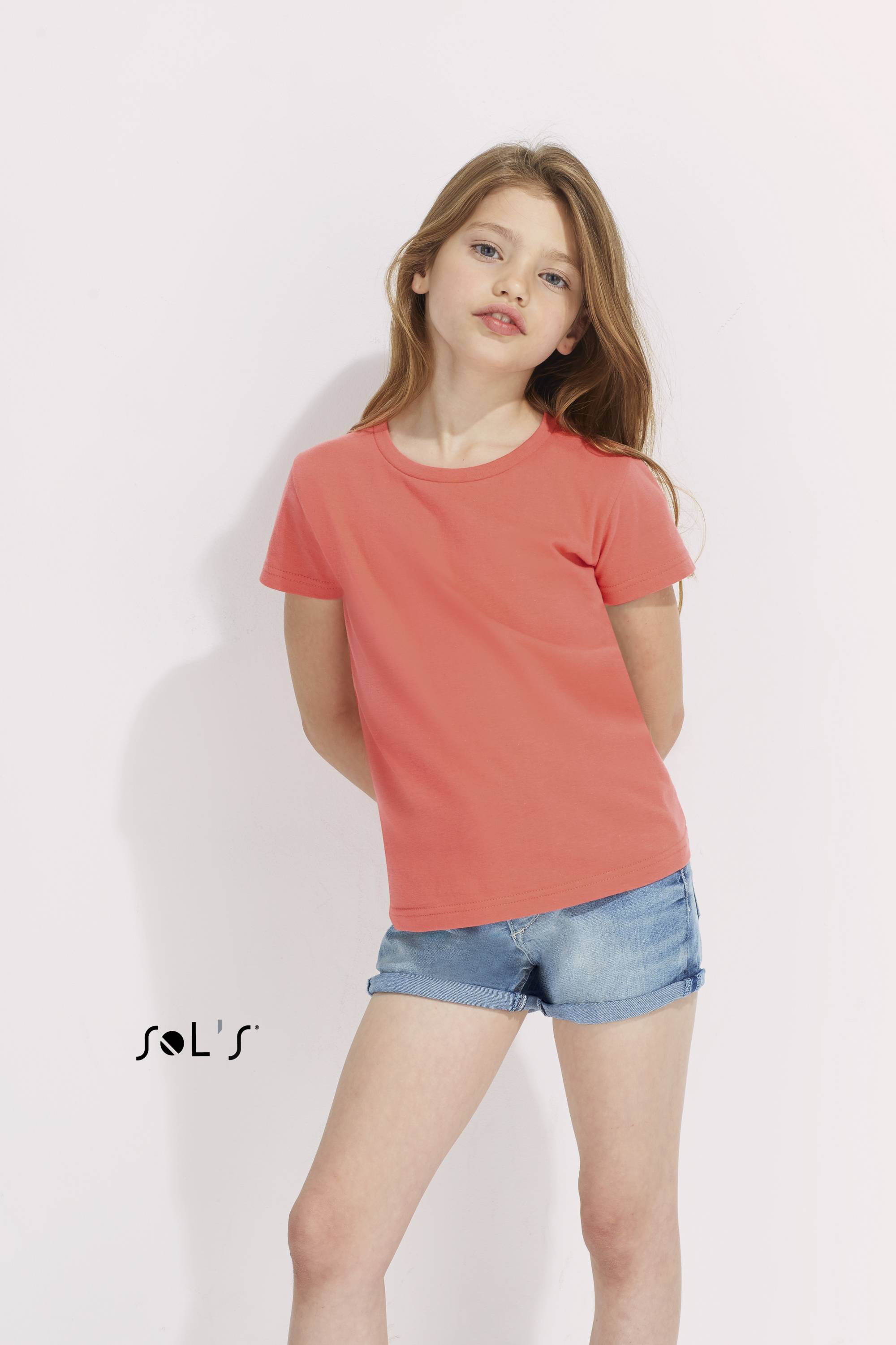 Sols Dívčí triko Sol´s - Cherry Světlá růžová 8 let (118 - 128 cm)
