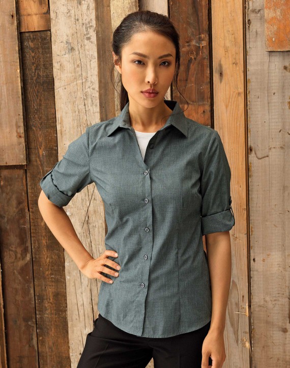 Premier Workwear Dámská košile s dlouhým rukávem Premier Workwear (PR317) Modrá XS