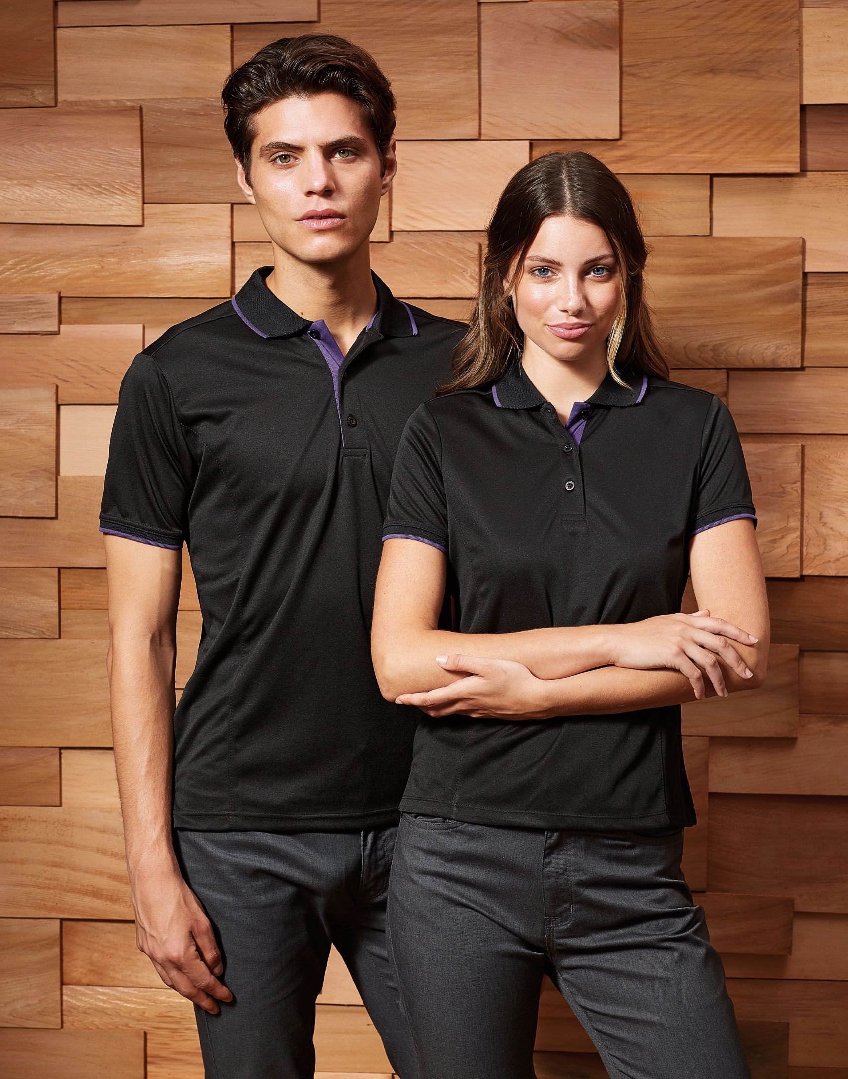 Premier Workwear Dámská polokošile s krátkým rukávem Premier Workwear (PR619) Černá / Bílá XS