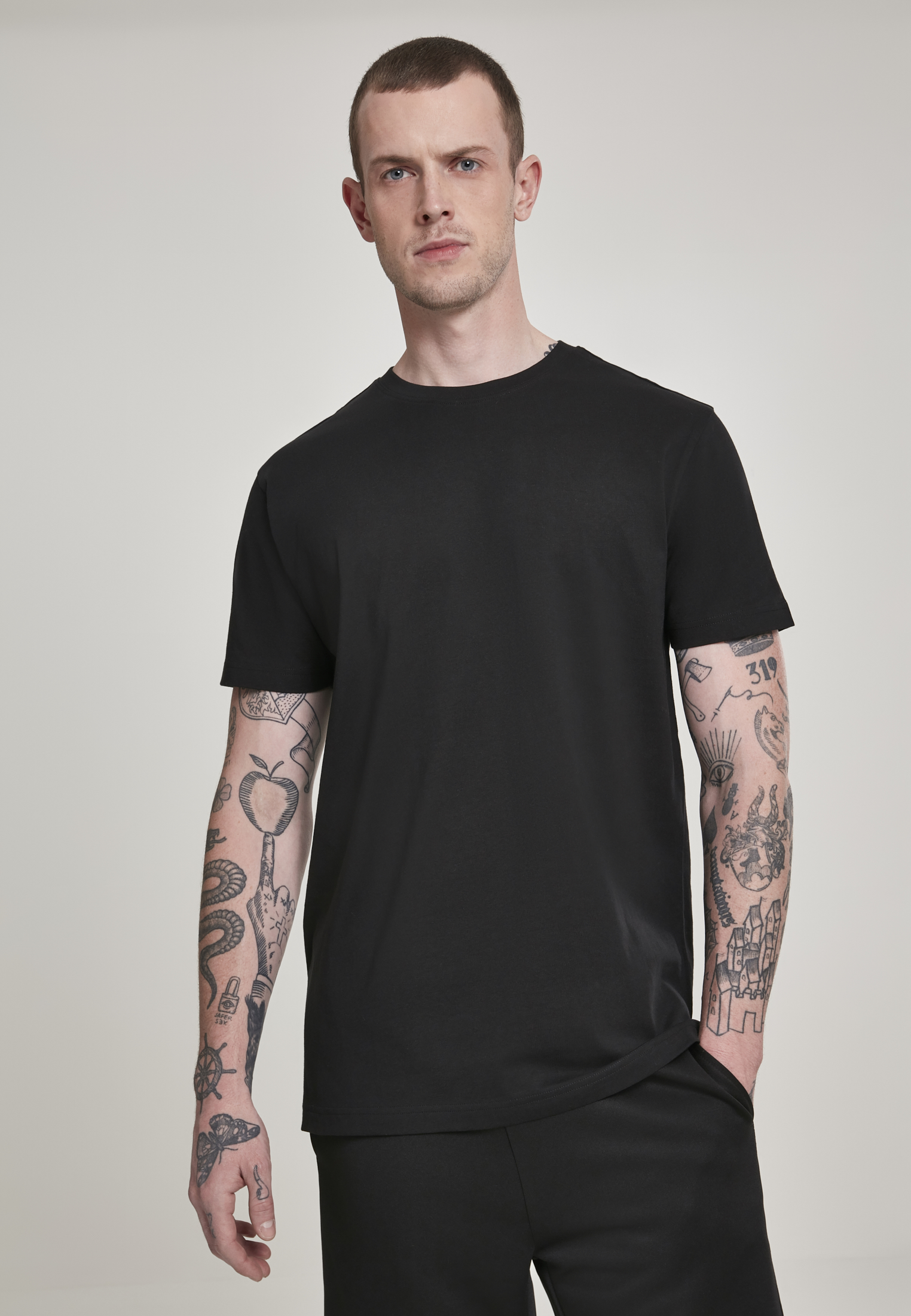 Urban Classics Pánské tričko s krátkým rukávem - 6 kusů v balení URBAN CLASSICS (TB2684C) Bílá / Černá / Šedá S