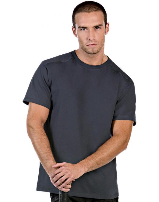 B&C Pánské pracovní tričko s krátkým rukávem B&C (TUC01) Tmavá šedá S